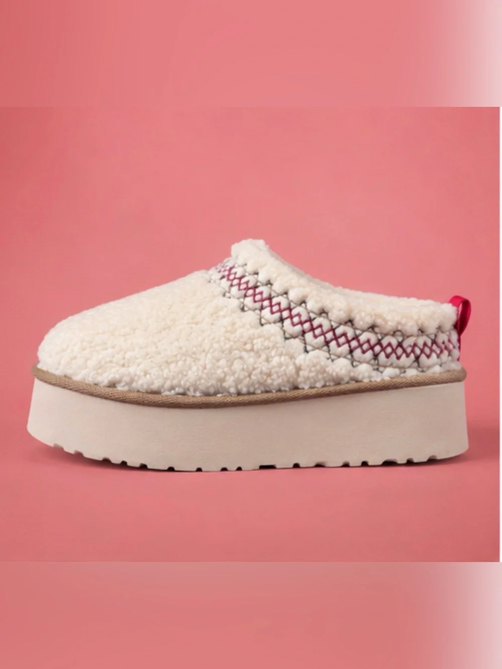Platform off-white / cream slip-on women's size 7.5 52/80